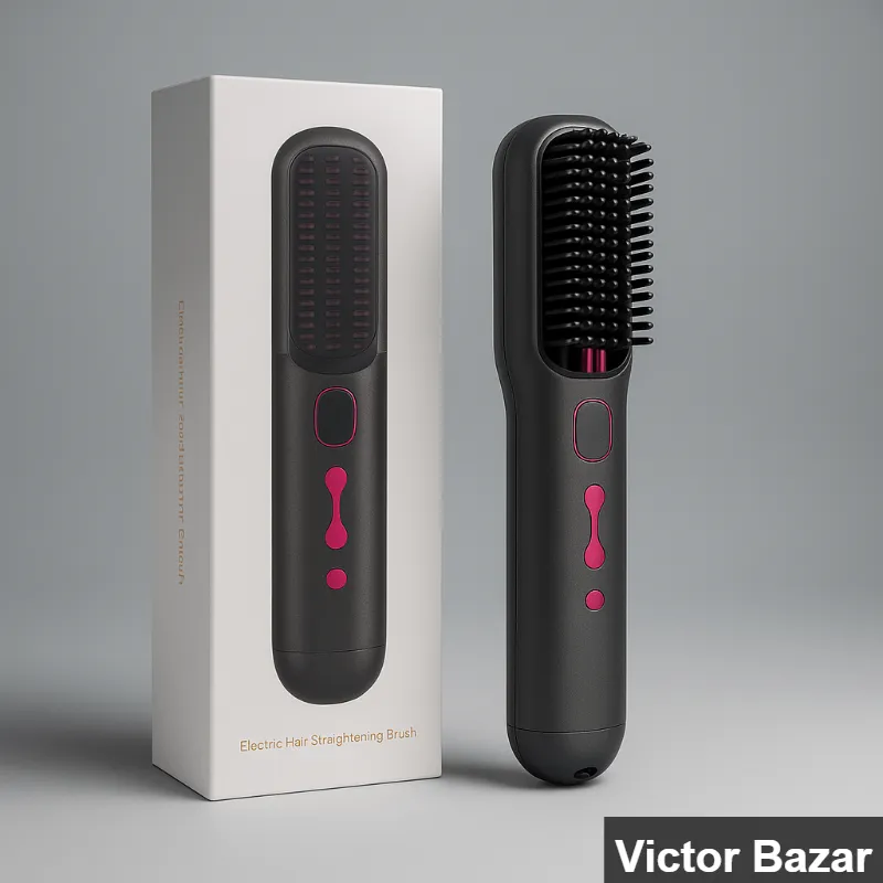 Electric Hair Straightening Brush  Fast Heating Ionic Styling Comb